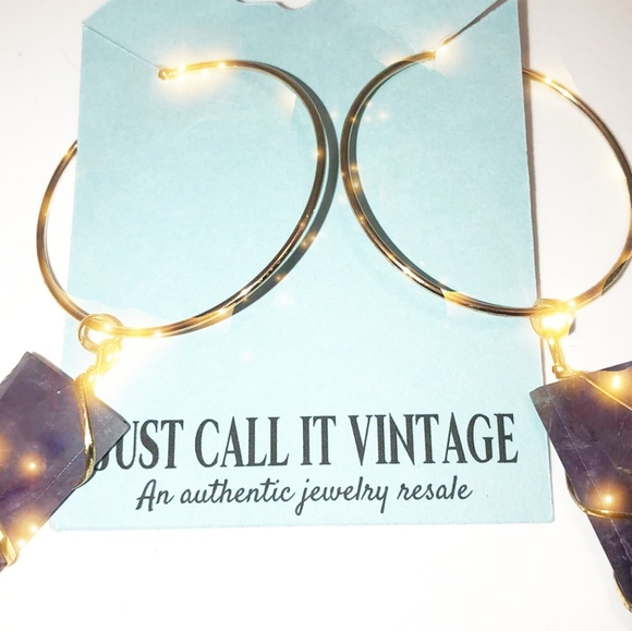 AMETHYST 18K GOLD DIPPED 925 ENSEMBLE - Picture 2 of 4